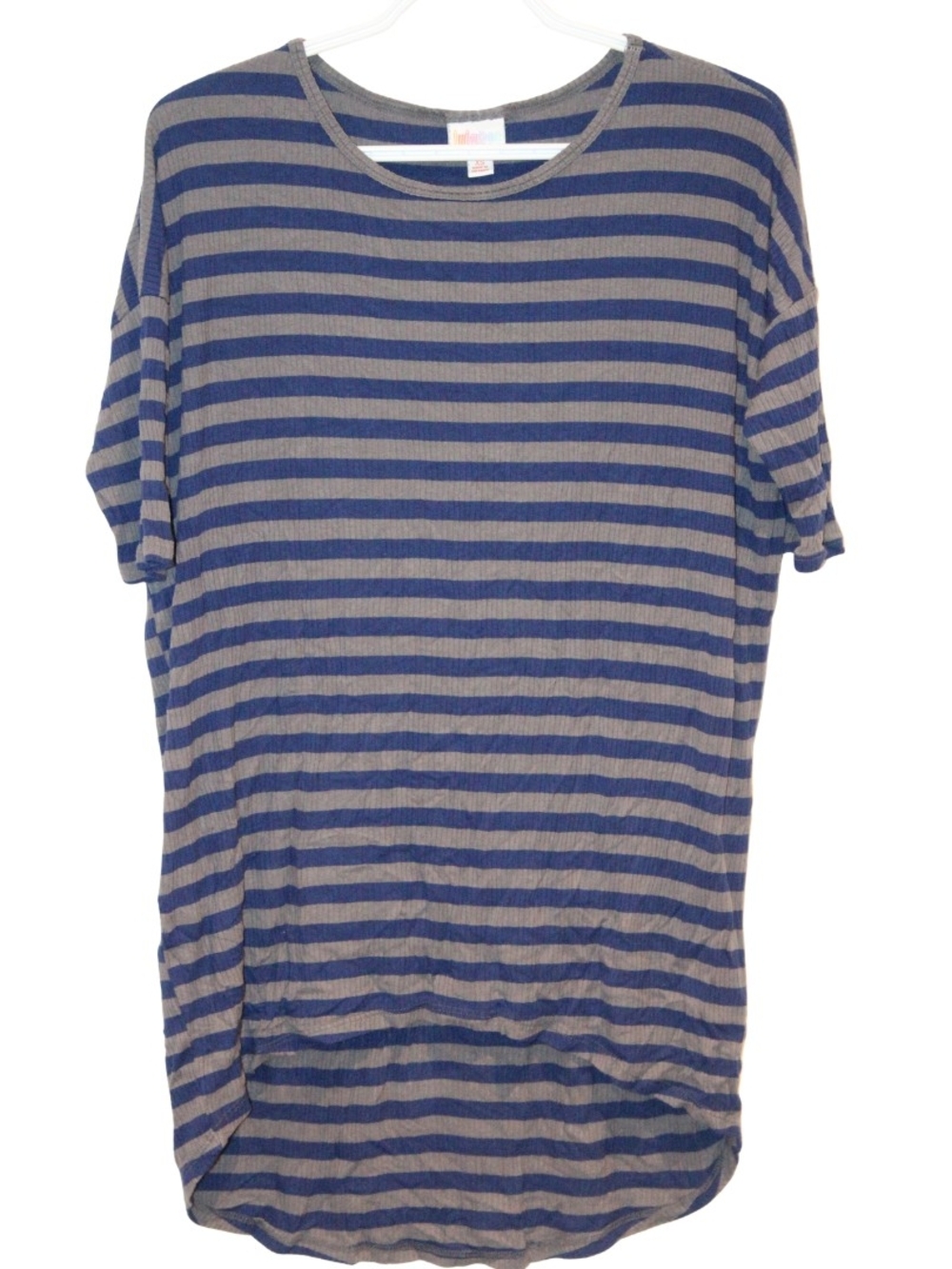 2/$25 🏷 Lularoe Blue & Grey Ribbed Irma Size XS
